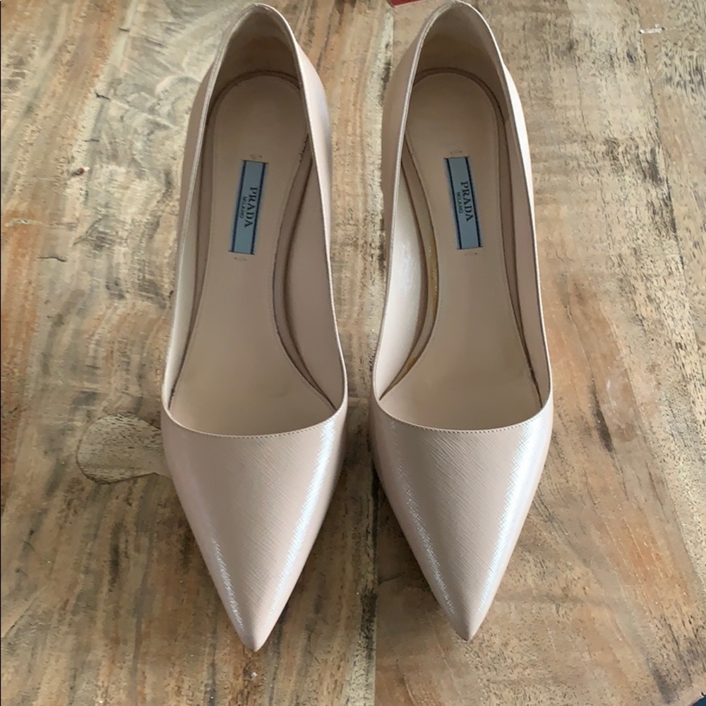 Prada Saffiano Leather Point toe pumps